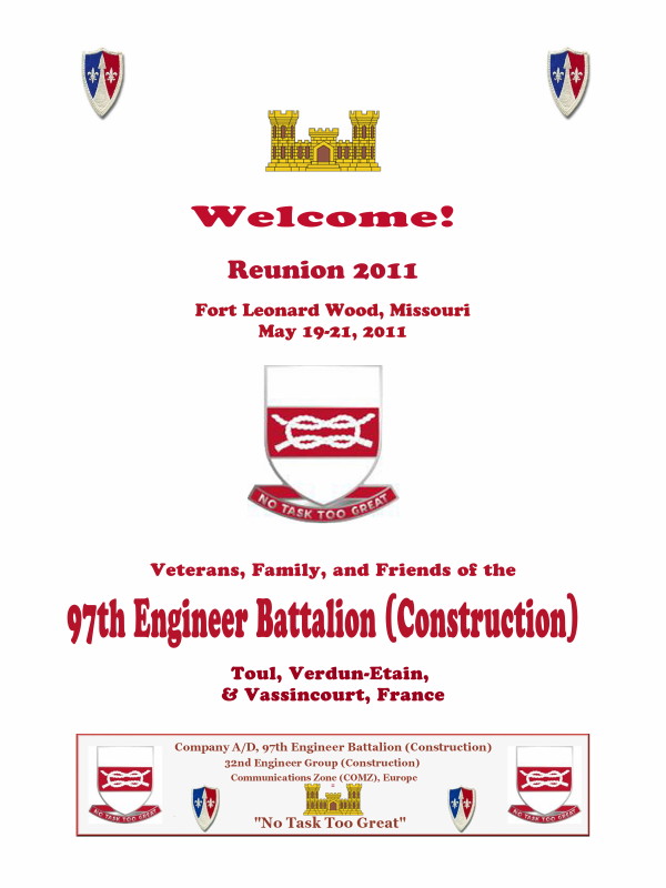 97th Engineer Battalion (Const) Reunion 2011 poster