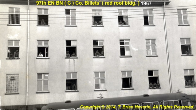 97th EBC, C Co Billet area, 1967, Husterhoeh Kaserne, courtesy of T. Brian Heverin
