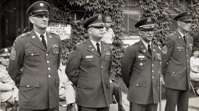 97th EBC Change of Command, LTC Dupont speaking, 23 August 1967