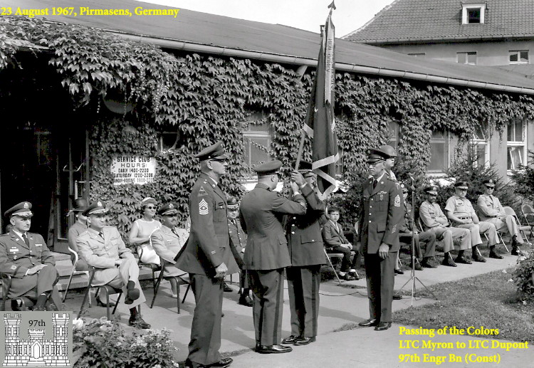 Passing of the Colors, 97th EBC Change of Command, 23 August 1967