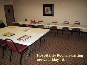Hospitality Room, before arrivals