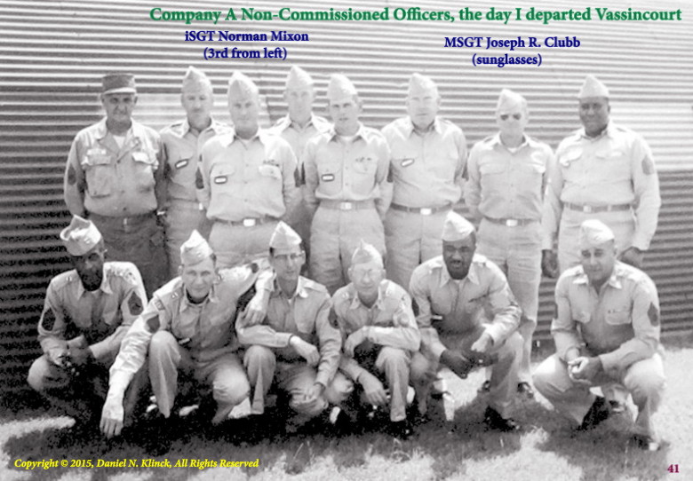 Company A non-commissioned officers, 1956, by Dan Klinck