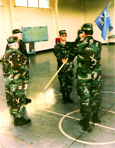 MAJ Michael A. LePeilbet taking command of 102nd Infantry Battalion