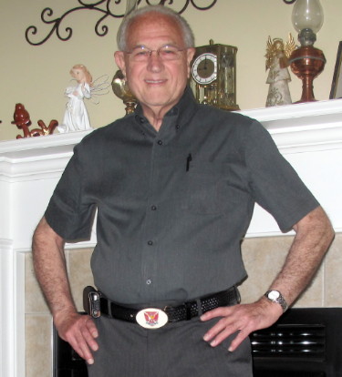 Don Ricks, Catkiller 49, wearing the Fozard One-of-a-Kind Catkiller Belt Buckle