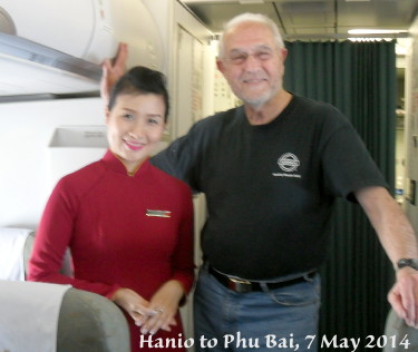 Vietnam Battlefield Tours flight from Hanoi to Phu Bai Airport