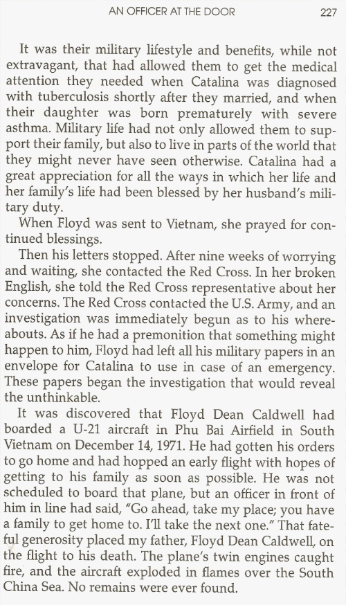 Story by Lora Ann (nee Caldwell) de la Cruz, page 227