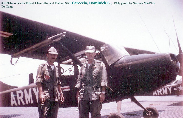 Captain Robert Chancellor, Catkiller 36, and his platoon sergeant, SFC Dominick L. Careccia, 1966