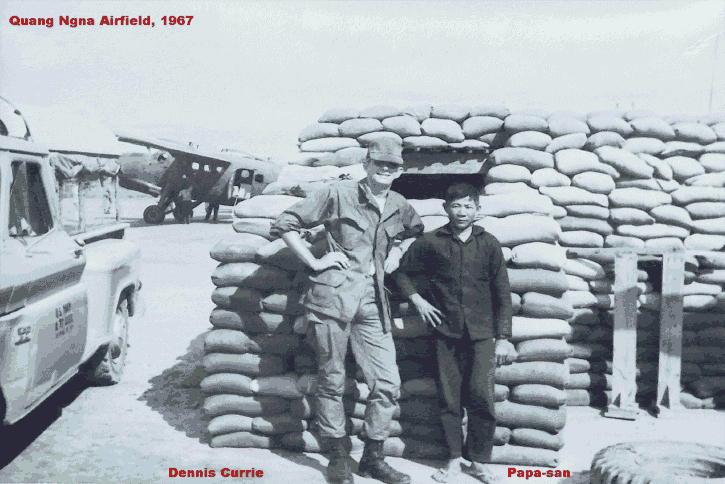 Dennis Currie photo: Himself with a local papa-san, Quang Ngai Airfield, 1967