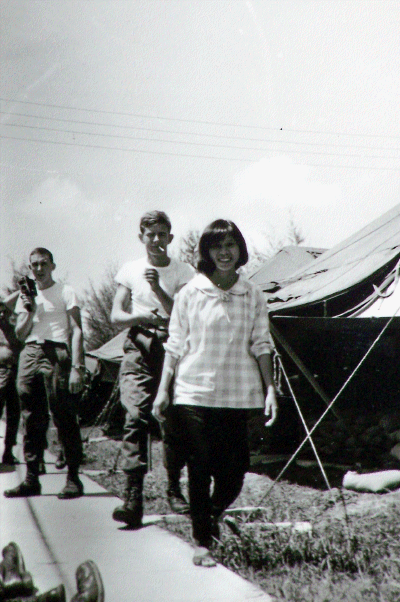 Dennis Currie photo: Phu Bai, sidewalks, 1966