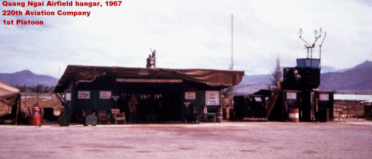 Dennis Currie photo: Quang Ngai Airfield Hangar, 1967