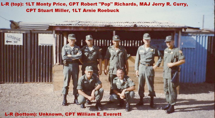 A small group shot of a few 220th Aviation Company officers in Vietnam, courtesy Bill Everett, Catkiller 16