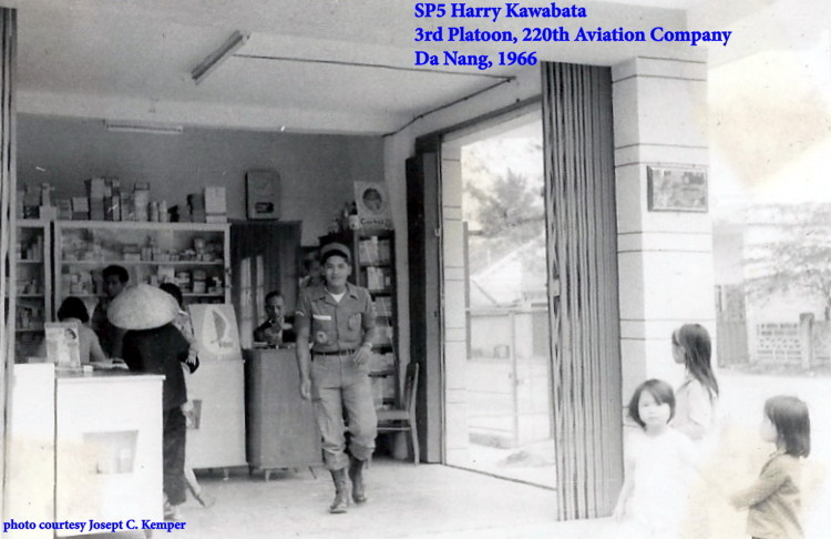 SP5 Harry K. Kawabata from Kailua, Hawaii, downtown Da Nang, circa 1966 