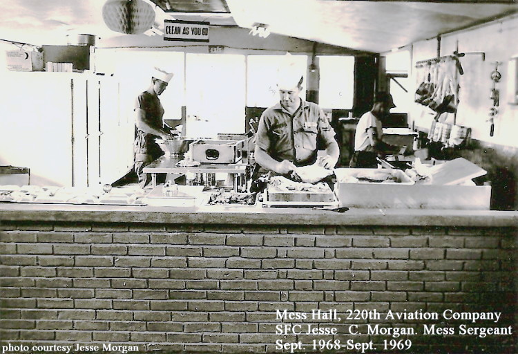 Photos of the 220th Mess Hall and cooks, courtesy of Jesse Morgan