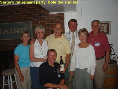 Sarge's retirement party