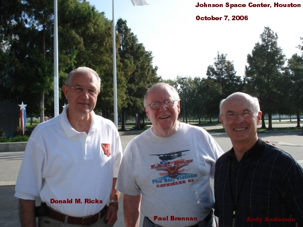 Don Ricks, Paul Brennan, and Andy Anderson at the Johnson Space Center, Houston
