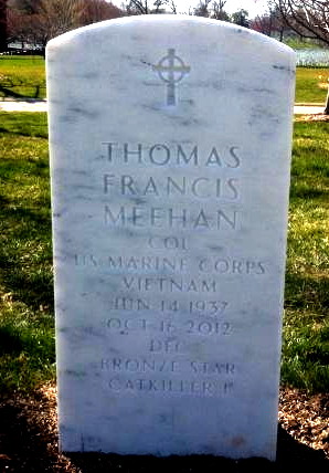 Arlington National Cemetery grave stone for Col. Thomas F. Meehan