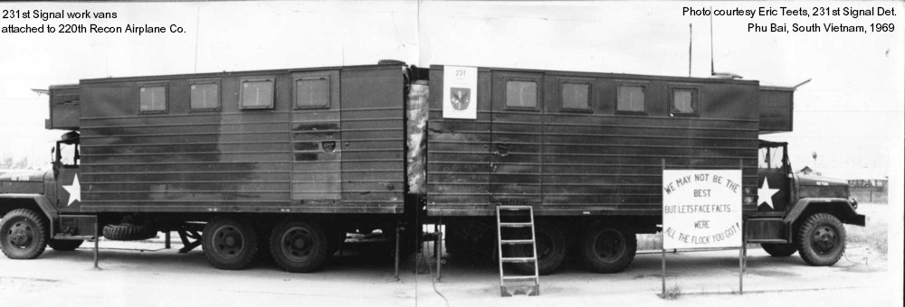 231st Signal Detachment, 220th RAC, signal vans