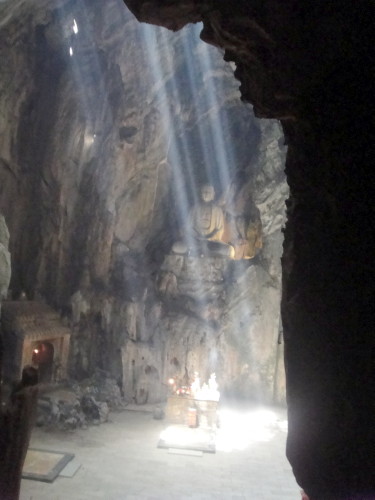 Cave inside one of the mountains that was used as a field hospital by the NVA