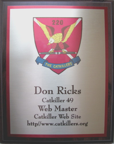 Recognition plaque, 220th RAC web site