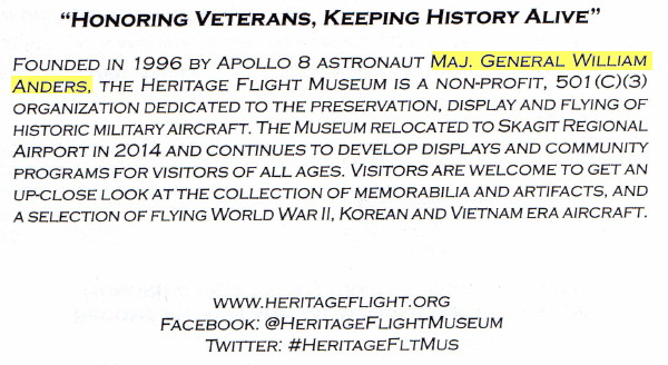 Founder, Heritage Flight Museum