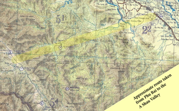 Mission Impossible: A Shau Valley mission map