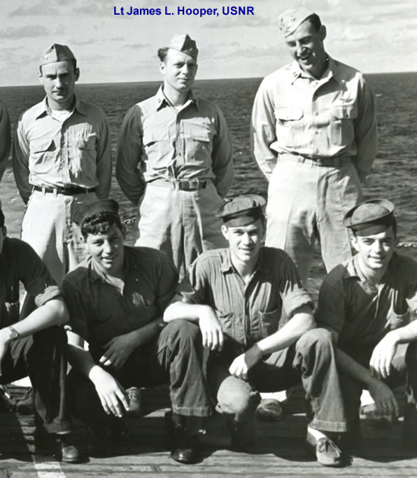 Lt James L. Hooper USNR,  aboard USS Hornet CV-12 between Hawaii and the South Pacific in late 1943