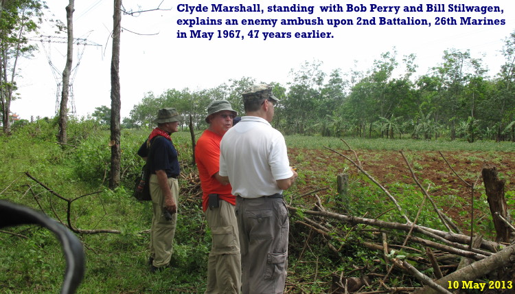 Ambush site shown to us by Clyde Marshall