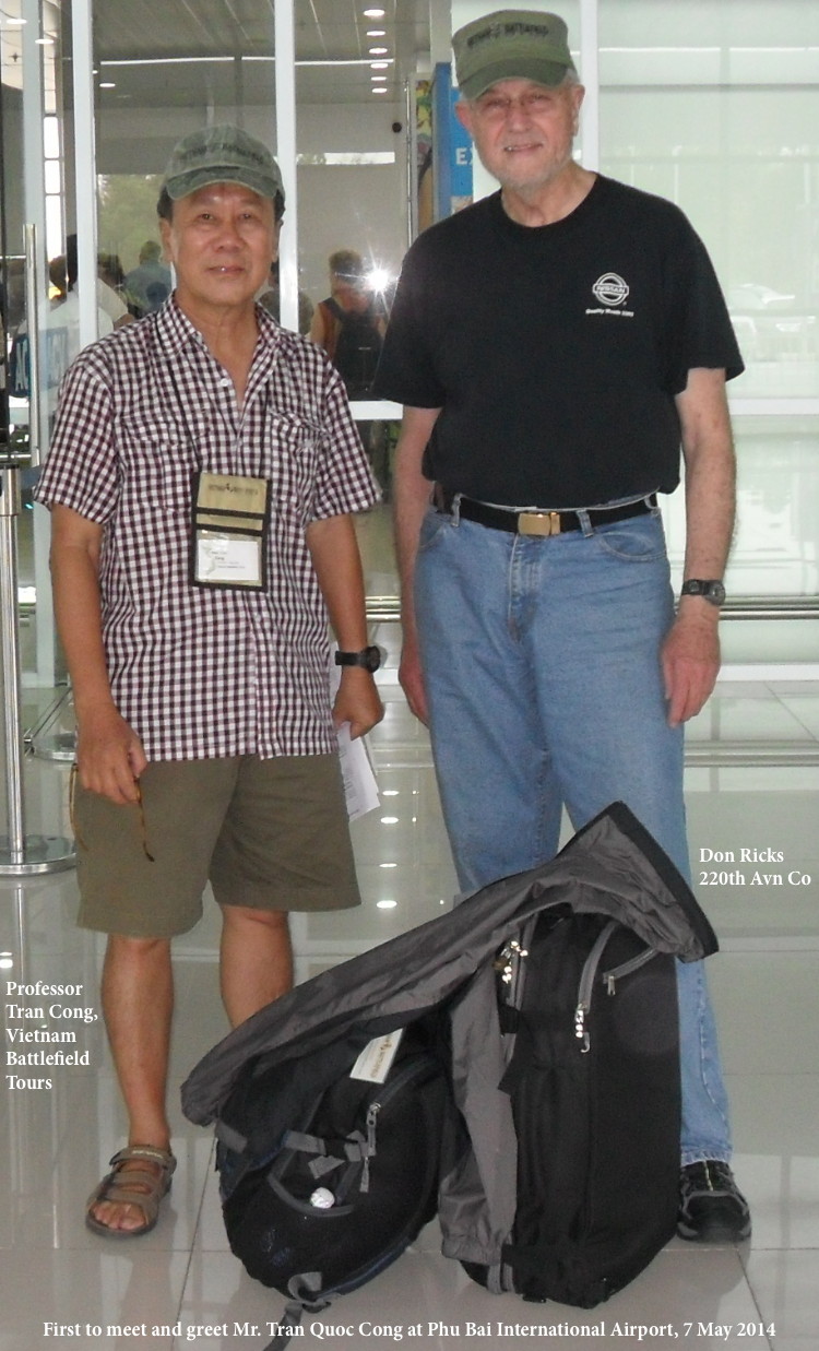 Vietnam Battlefield Tours guide, Professor Tran Quoc Cong, Phu Bai Airport