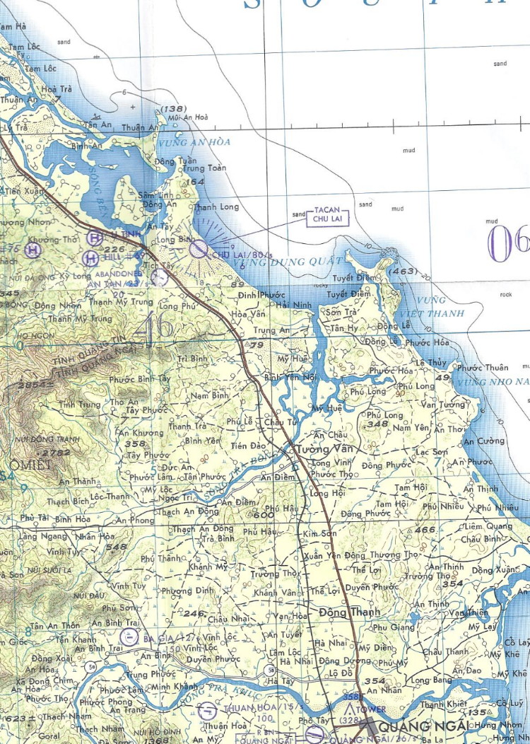 Aerial chart, Chu lai Airbase area