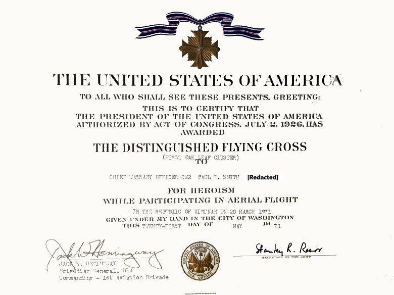 Distinguished Flying Cross (DFC), 220th Aviation Company 