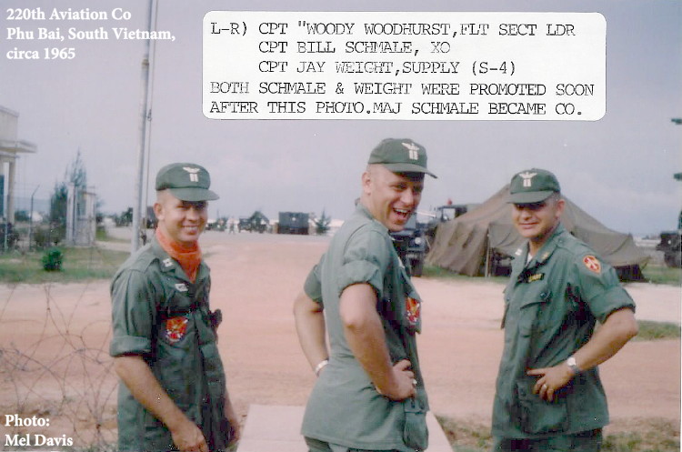 CPT Woody Woodhurst, MAJ Bill Schmale, CPT J. Weight, 220th Avn Co