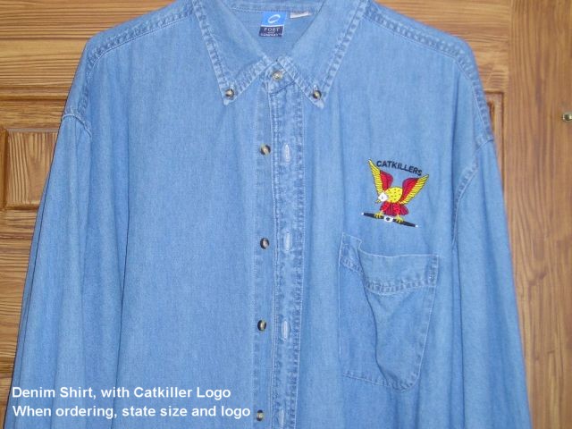 Denim shirt, with Catkiller Logo
