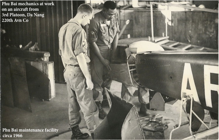 3rd Platoon aircraft in for maintenance at Phu Bai