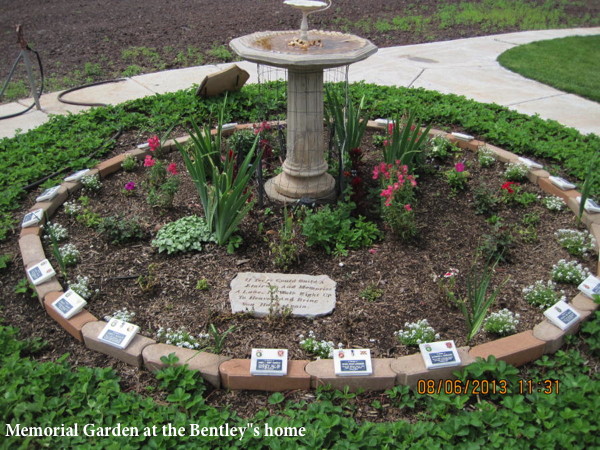 Memorial Garden at the Bentley home