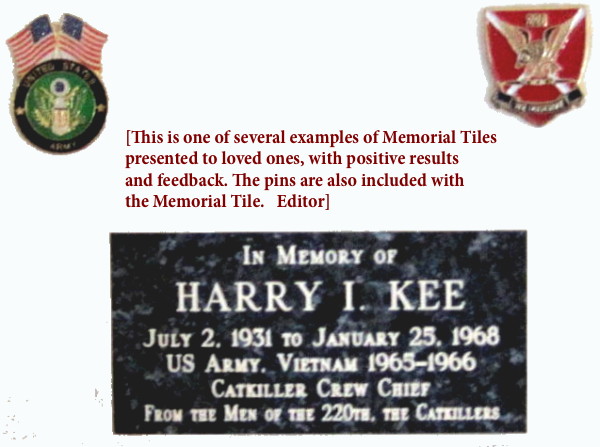 Memorial Tile produced by Bentley