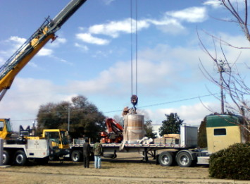 All Vietnam Unit Birddog Monument arrival and unload at Fort Rucker