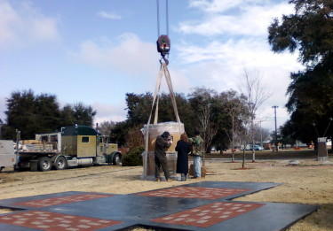 All Vietnam Unit Birddog Monument arrival and unload at Fort Rucker