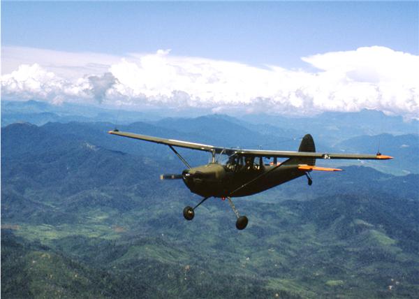 Birddog over 220th territory: Photo courtesy Curt Perry