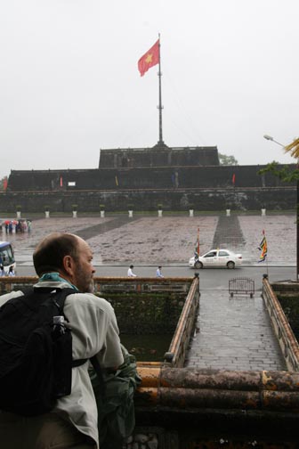 Hue Citadel main gate and flag