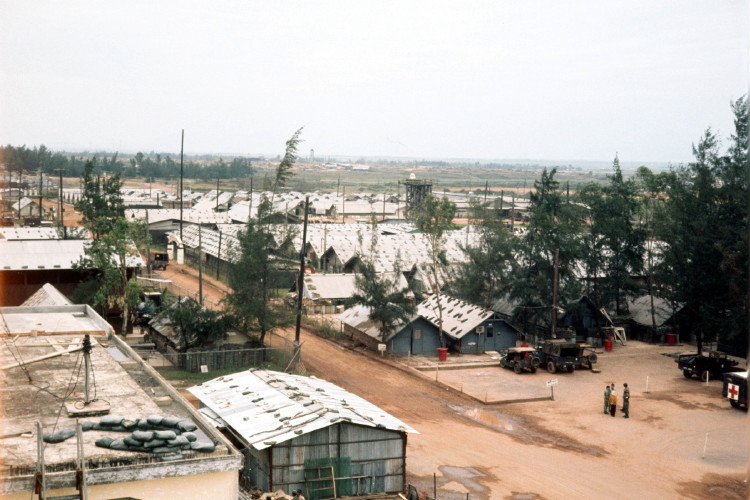 Catkiller base, Nov. 1971, taken while riding in an LOH near the control tower