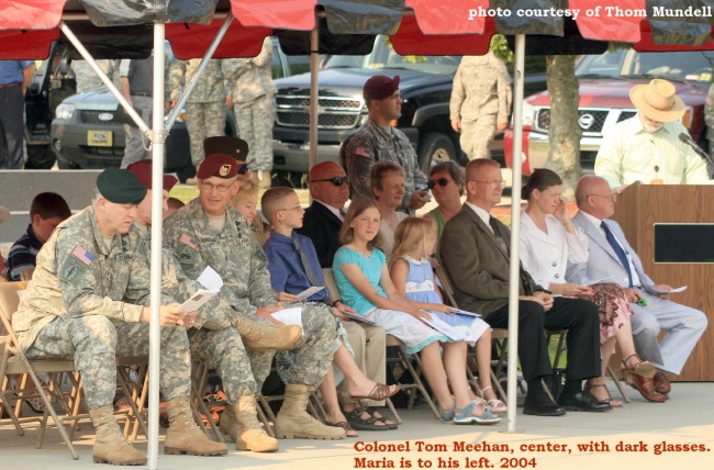 Colonel Tom Meehan, Ft Bragg, NC. at the JFK Special Warfare Center and School, 2004, courtesy Thom Mundell