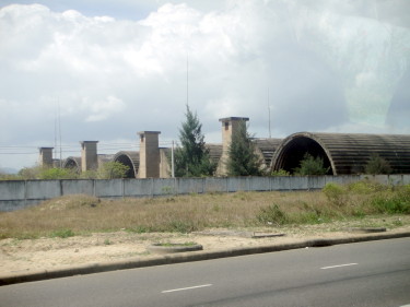 View of revetments from the road