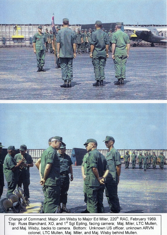 Change of Command, MAJ Jim Wisby to MAJ Ed Miler, February 1969